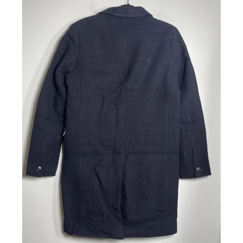 WAX LONDON Kray Coat Small Navy Blue NEW Jacket Business‎ Professional Wool